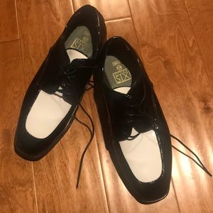 Black and White After Six Tuxedo Shoes 11.5 W
